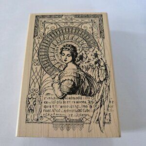 Stampers Anonymous Mounted Rubber Stamp P4-691 Angel Collage